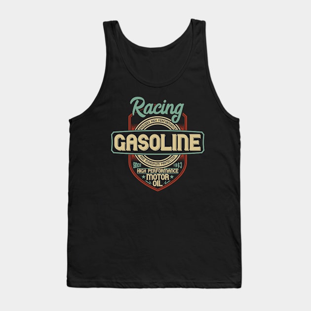 Motorsport Racing Gasoline Vintage Tank Top by Kingluigi